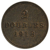 Guernsey 1918H 2 Doubles Uncirculated (MS60)