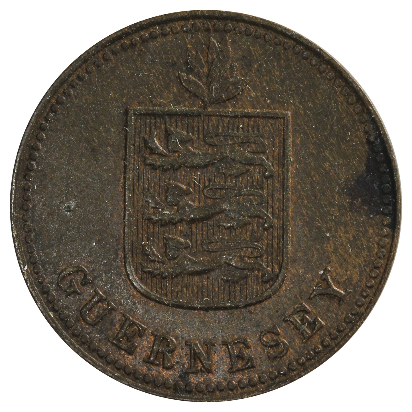 Guernsey 1918H 2 Doubles Uncirculated (MS60)