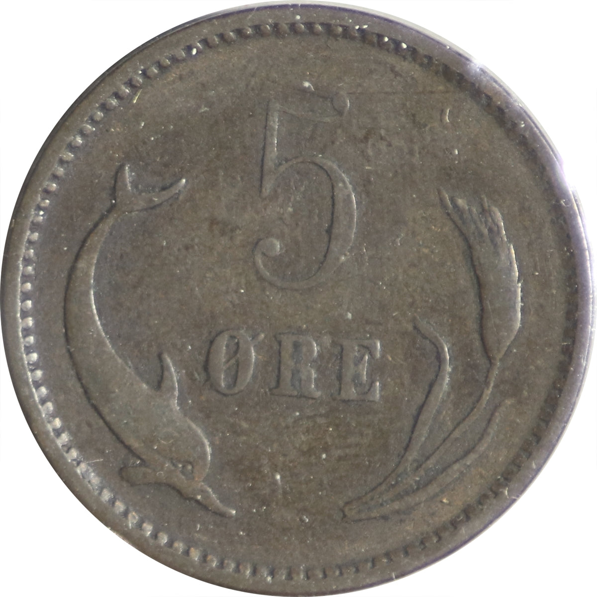 Denmark 1884CS 5 Ore F-VF (F15)