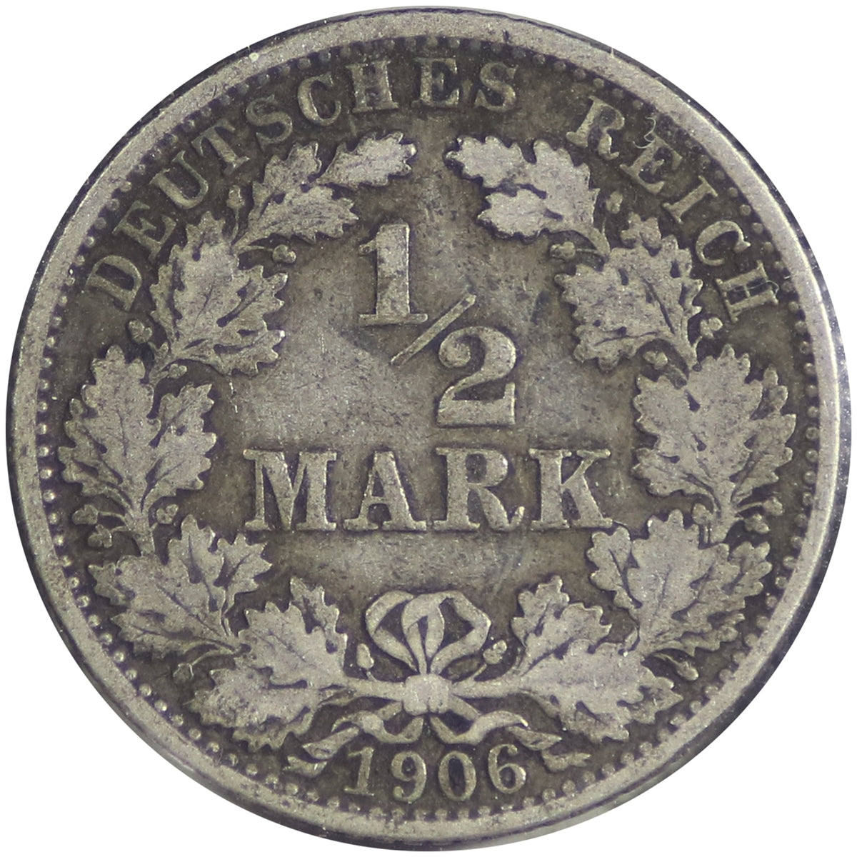 German Empire 1906J 1/2 Mark Very Fine (VF20)