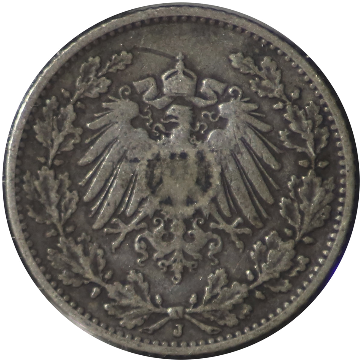 German Empire 1906J 1/2 Mark Very Fine (VF20)