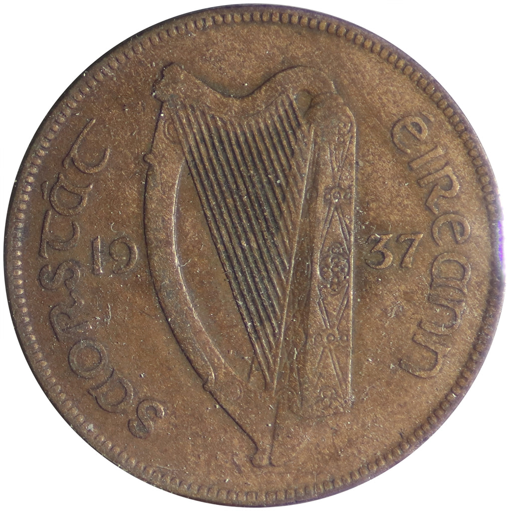 Ireland 1937 Penny Extra Fine (EF-40)