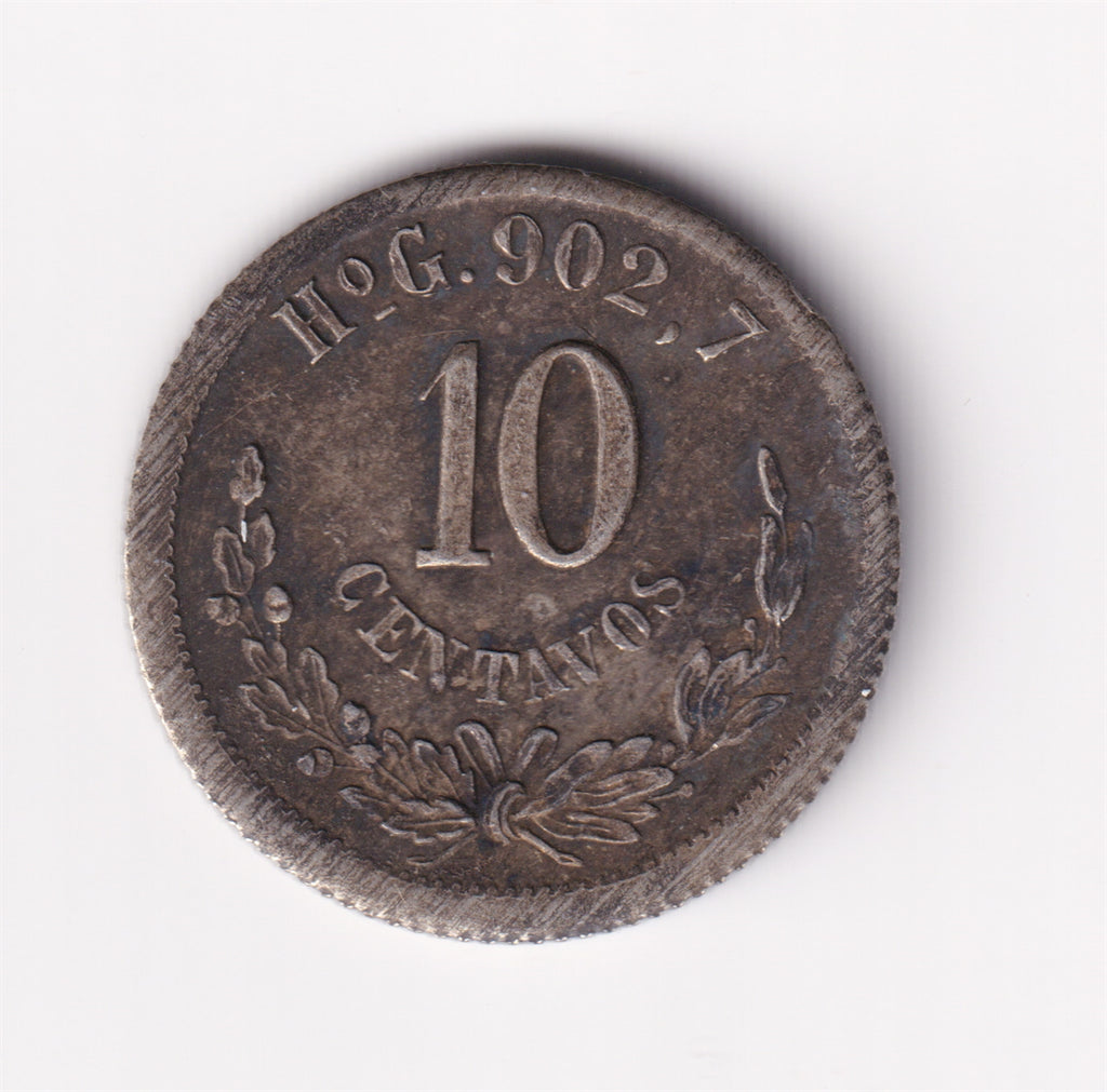 Mexico 1892 HoG 10 Centavos Almost Uncirculated (AU50) $