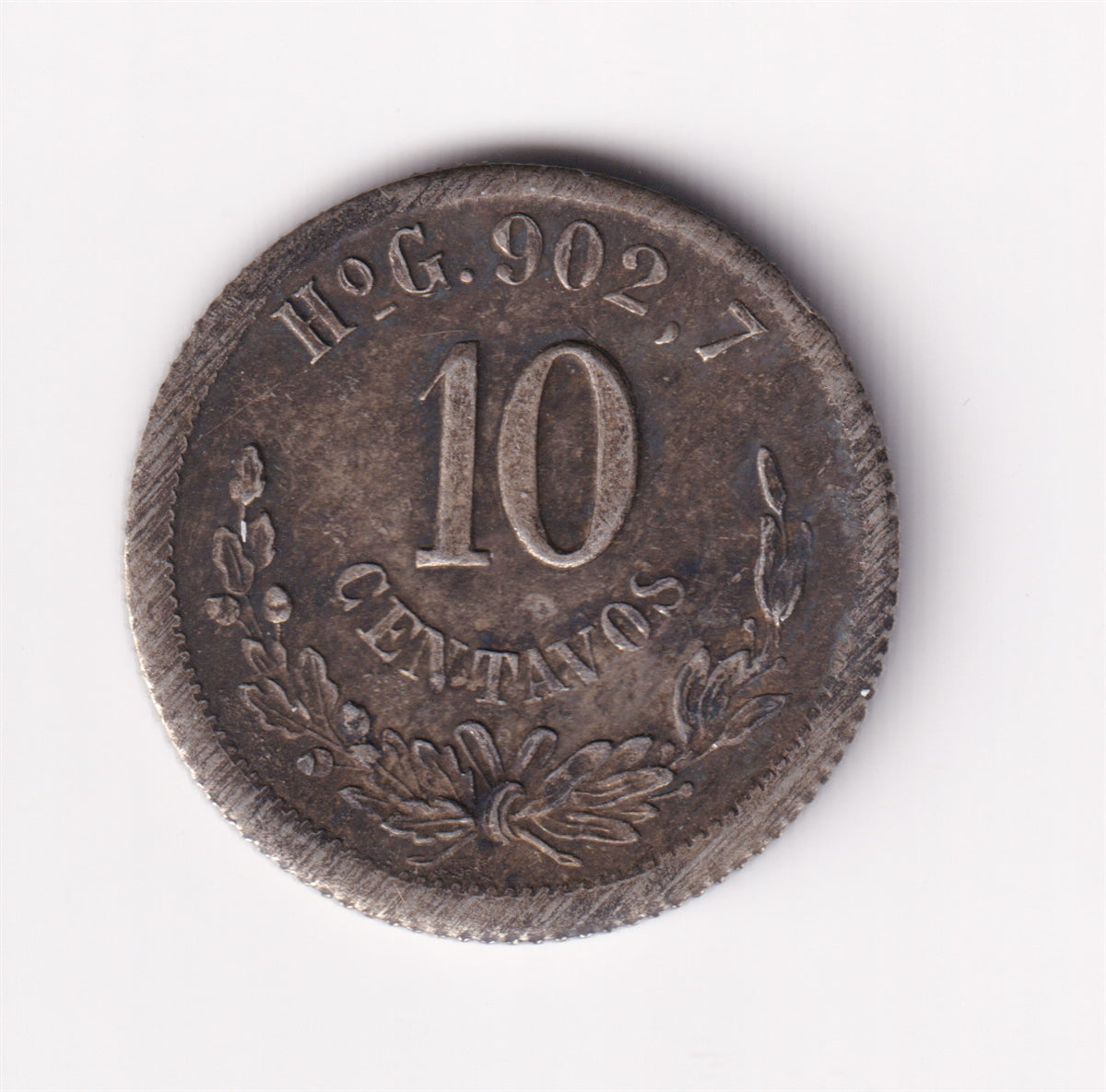 Mexico 1892 HoG 10 Centavos Almost Uncirculated (AU50) $