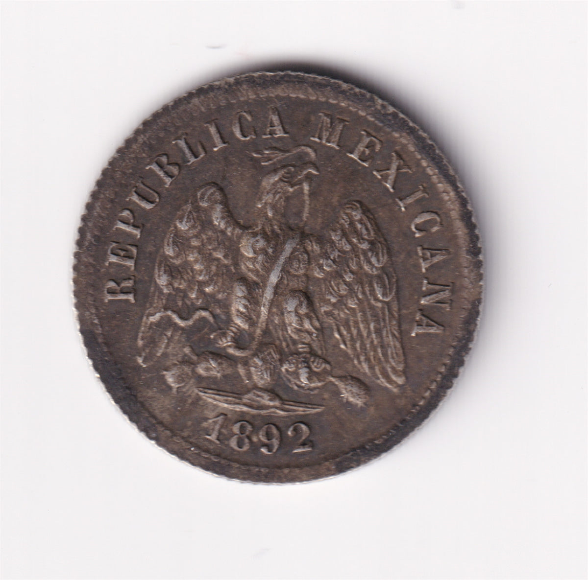 Mexico 1892 HoG 10 Centavos Almost Uncirculated (AU50) $