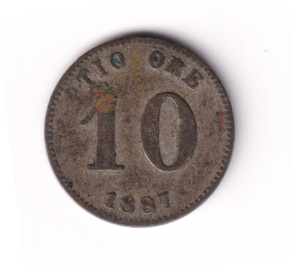 Sweden 1887EB 10 Ore F-VF (F15)