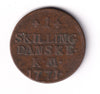 Denmark 1771 Serif Top "C"s Skilling F-VF (F15) $