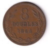 Guernsey 1864 8 Doubles Extra Fine (EF40) $