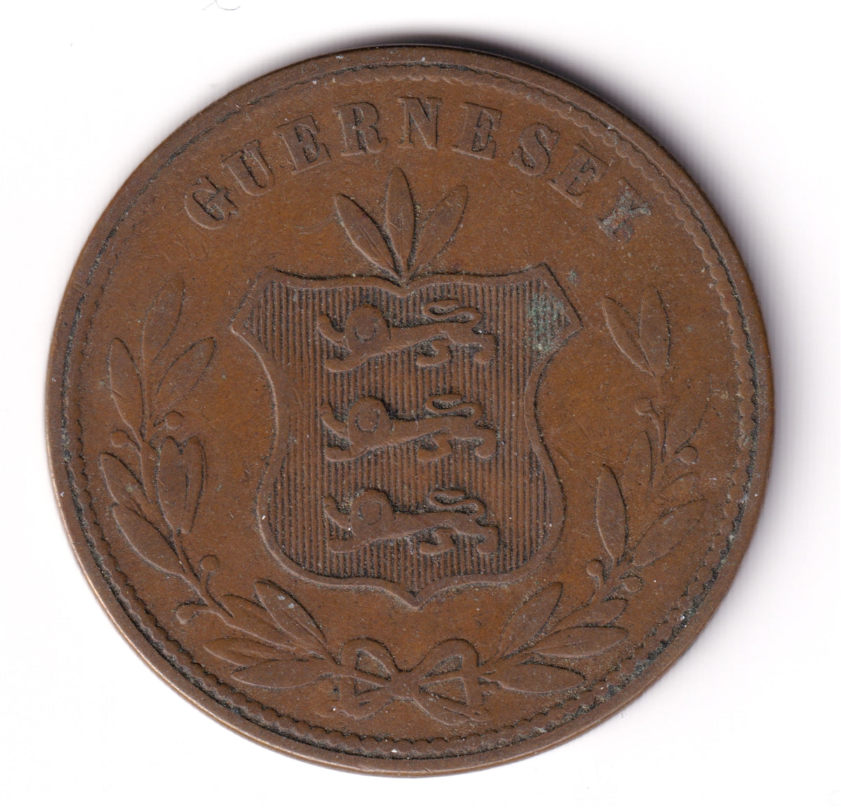Guernsey 1864 8 Doubles Extra Fine (EF40) $