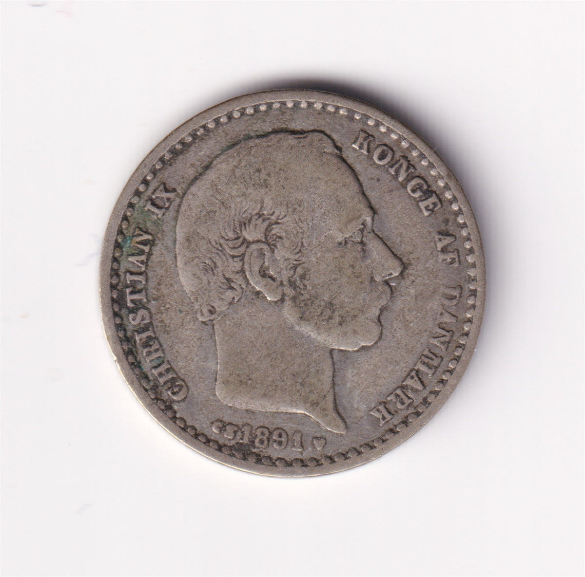 Denmark 1891H-CS 25 Ore VF-EF (VF30) $