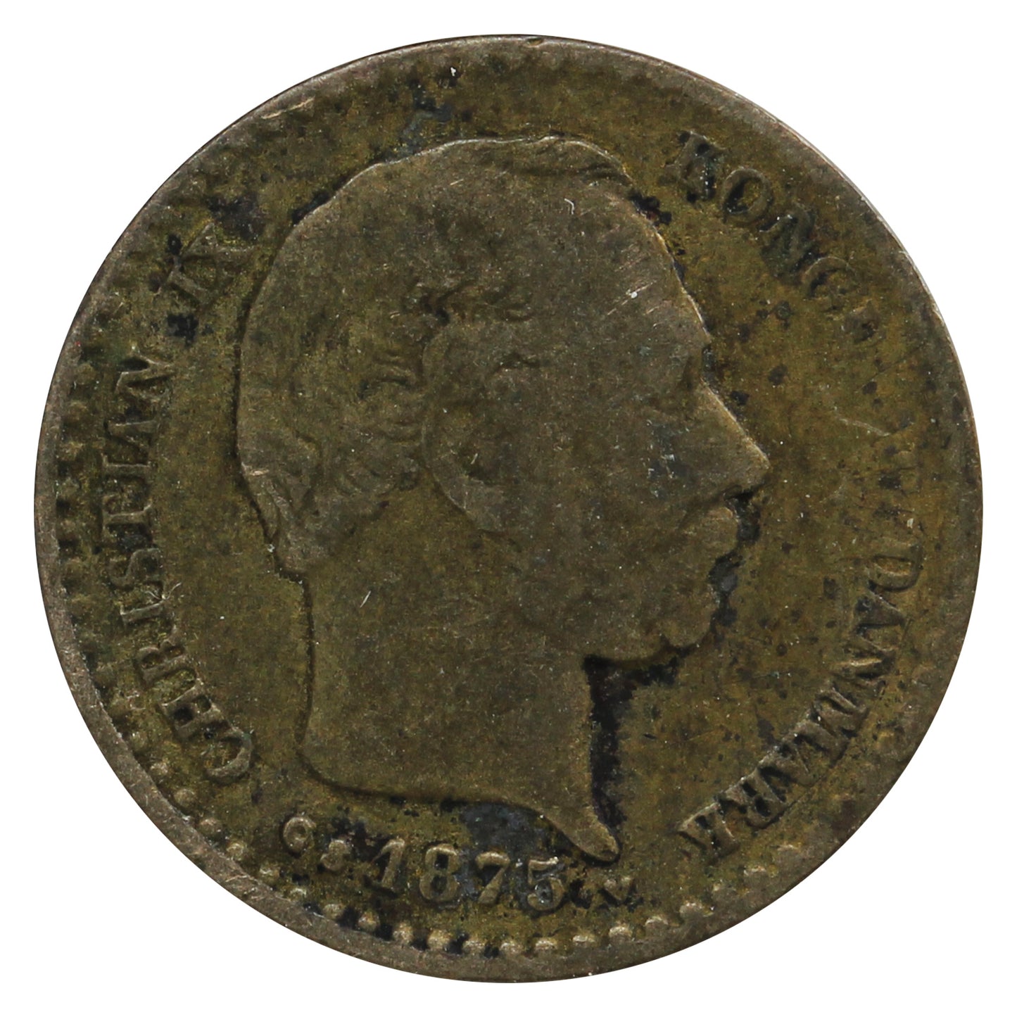 Denmark 1875H-CS 10 Ore Very Fine (VF20)