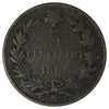 Italy 1861N 5 Centesimi Very Fine (VF-20)