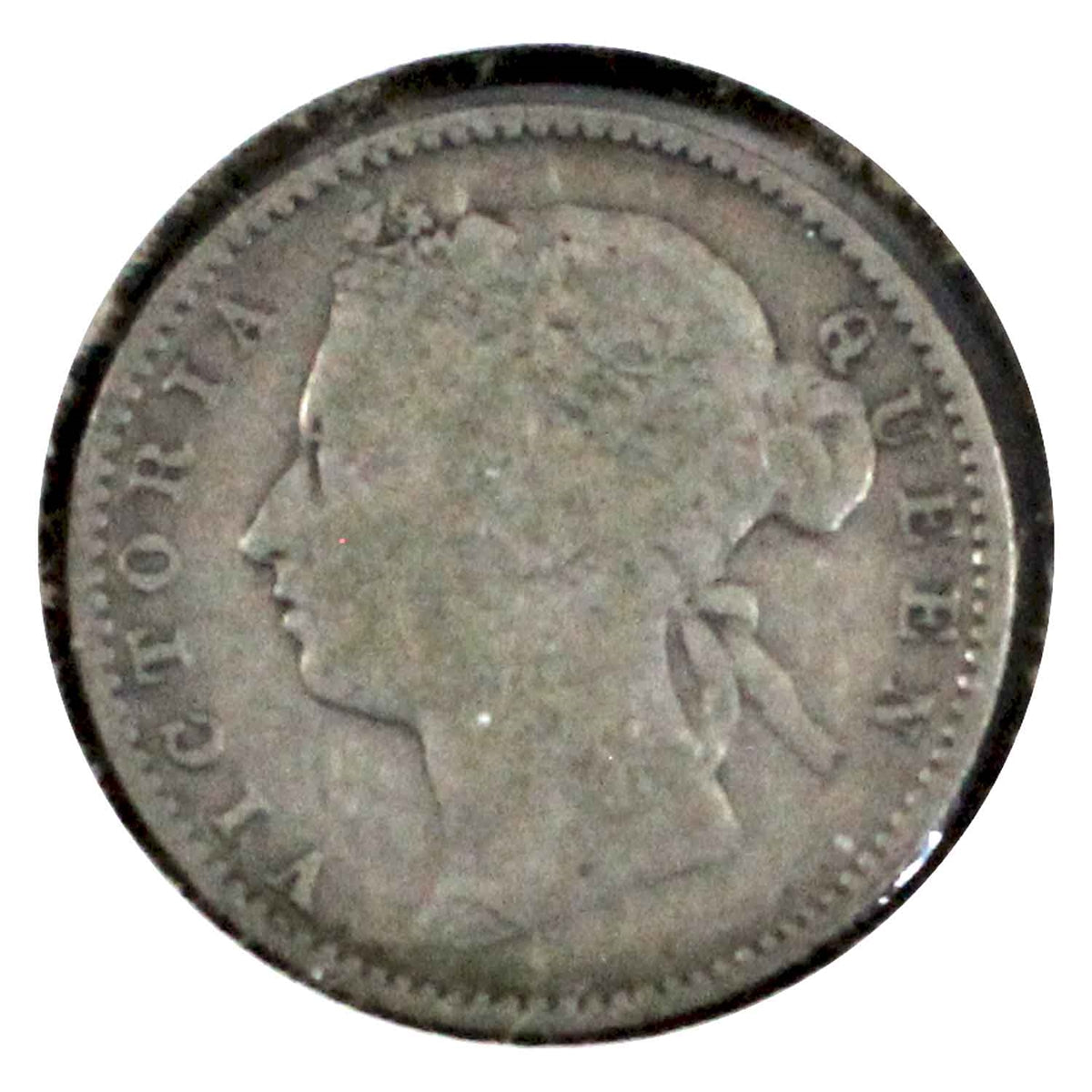 Straits Settlements 1878 10 Cents Fine (F12)