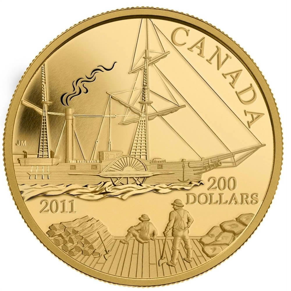 2011 Canada $200 22-Karat Gold Coin - S.S. Beaver.