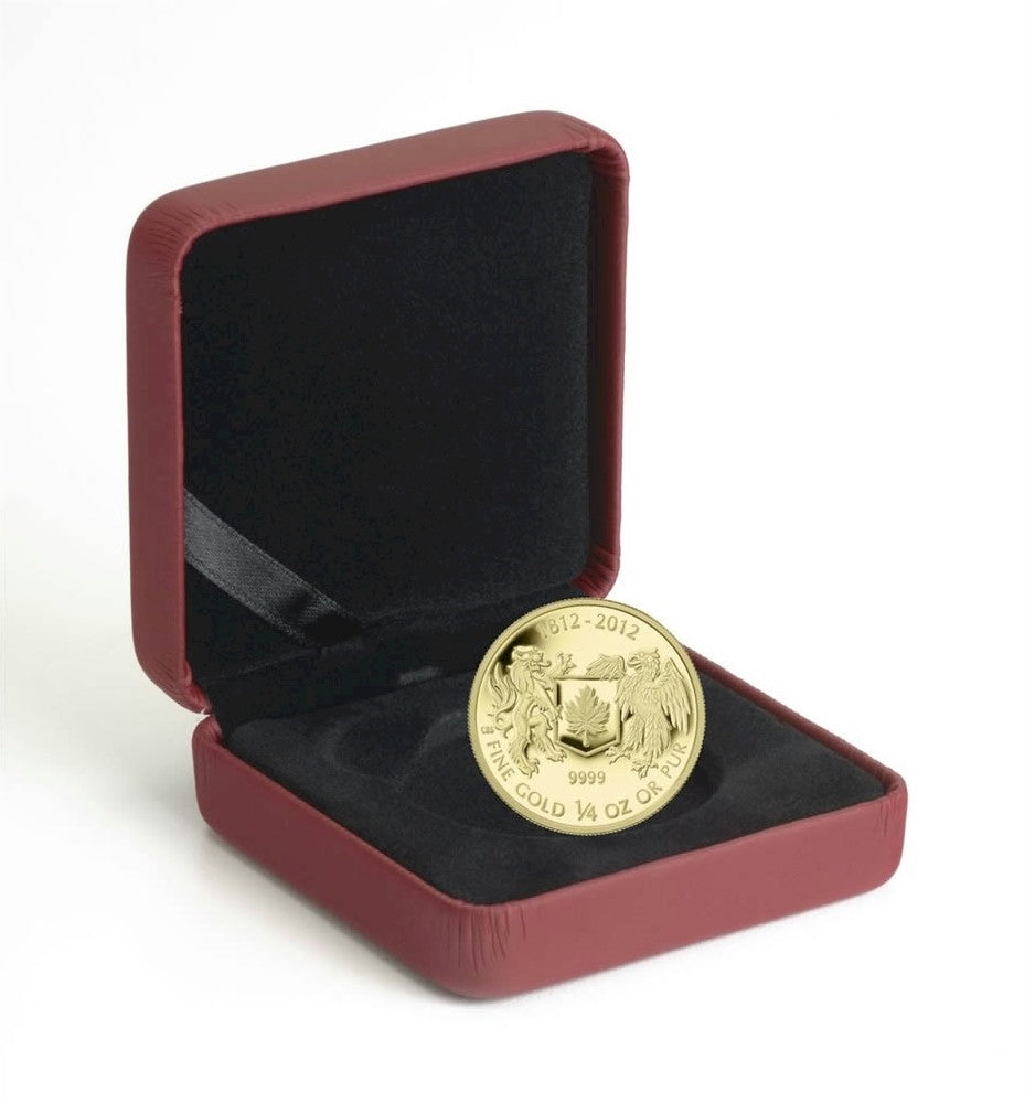 2012 Canada $10 The War of 1812 1/4oz. Pure Gold Coin (TAX Exempt)
