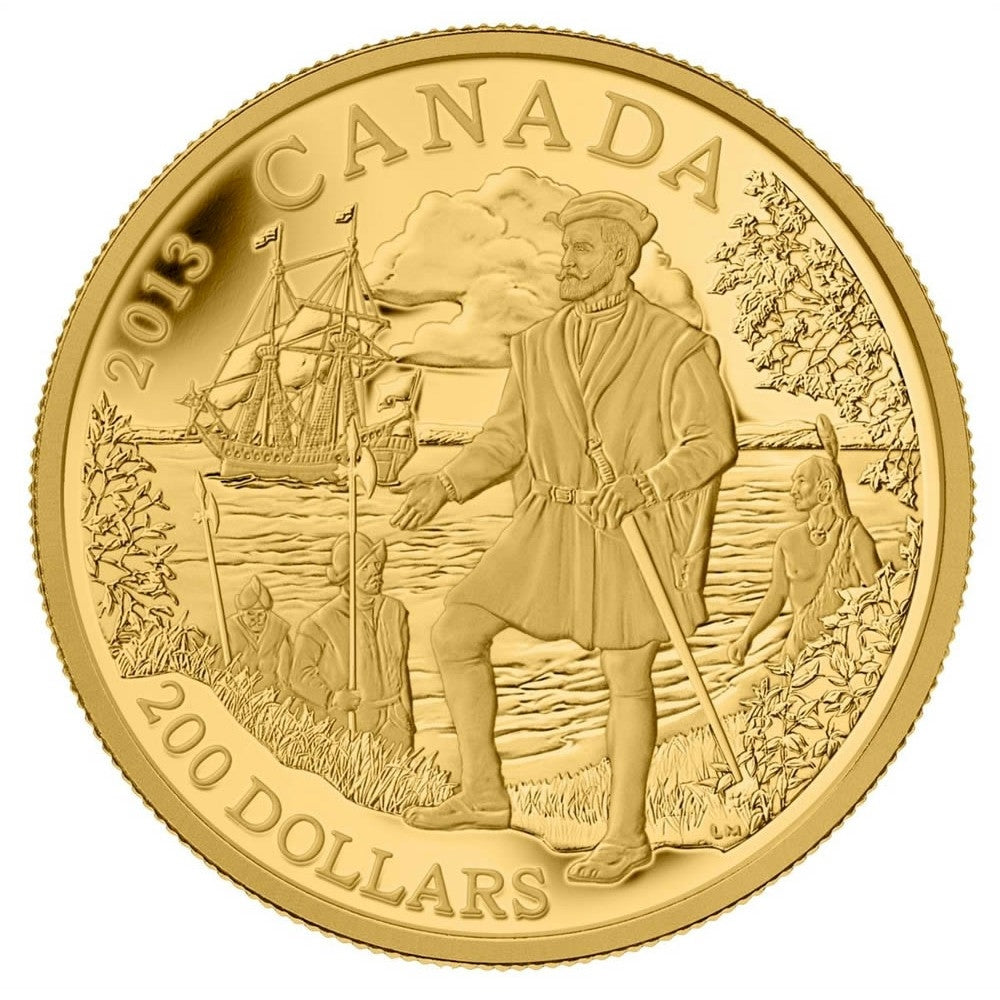2013 Canada $200 Jacques Cartier 1/2oz. Pure Gold Coin (TAX Exempt)