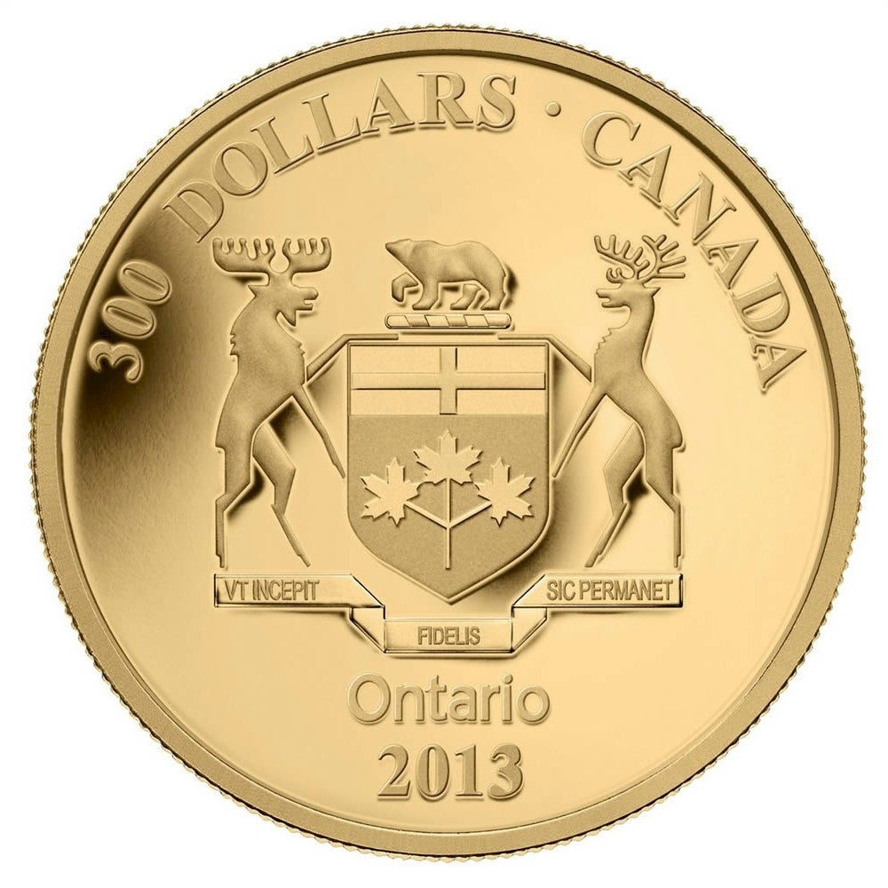 2013 Canada $300 Provincial Coat of Arms - Ontario 14K Gold Coin