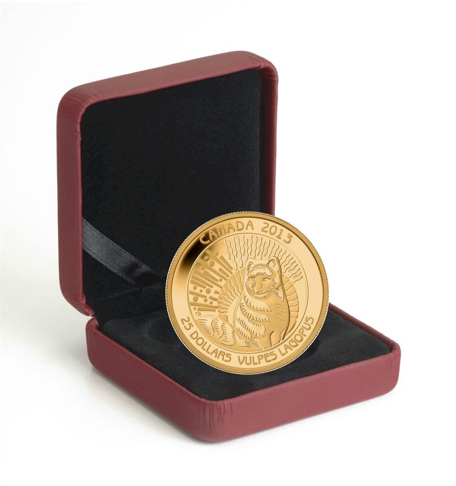 2013 Canada $25 Arctic Fox 1/4oz. Pure Gold Coin (TAX Exempt)