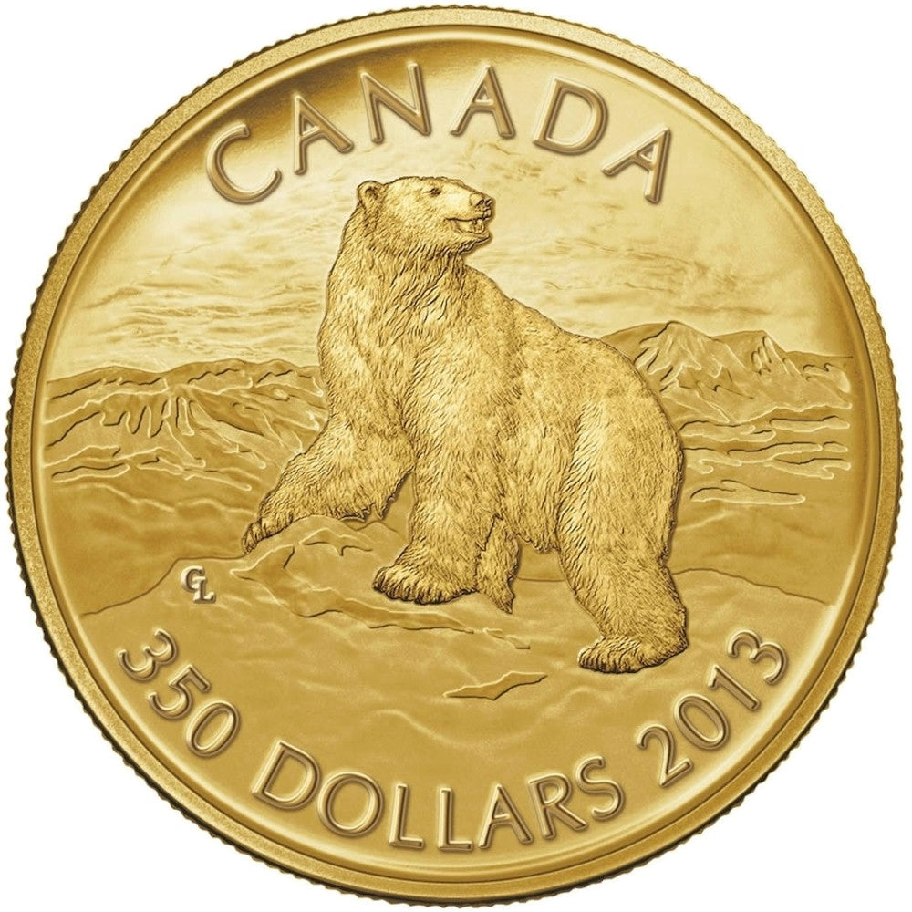 2013 Canada $350 Iconic Polar Bear Pure Gold Coin (No Tax)