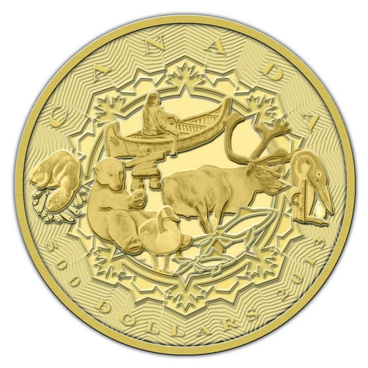 2013 Canada $500 An Aboriginal Story 5oz. Pure Gold Coin (No Tax)