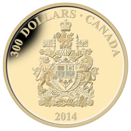 2014 Canada $300 Canadian Coat of Arms 14K Gold (sleeve lightly worn)