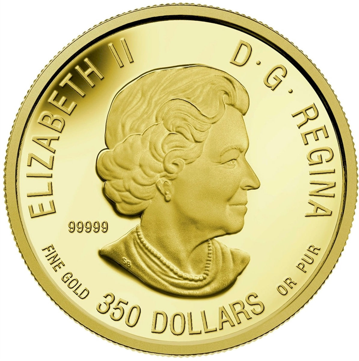 2014 Canada $350 The Majestic Moose Pure Gold Coin (No Tax) Small Crease on Sleeve