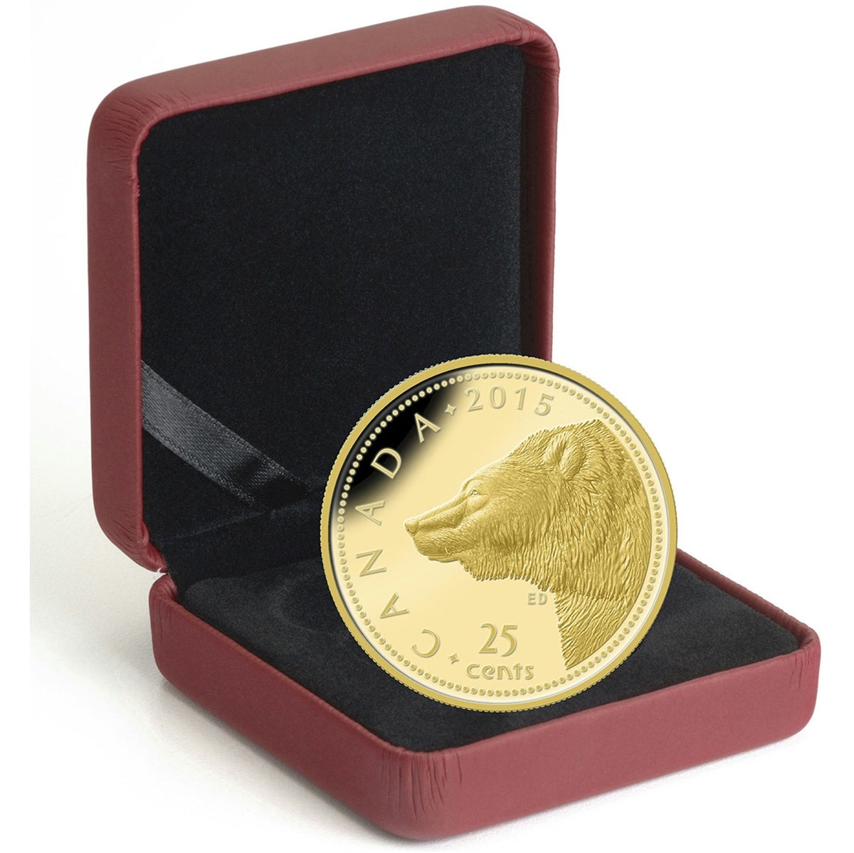 2015 Canada 25-cent Pure Gold Coin - Grizzly Bear (TAX Exempt)