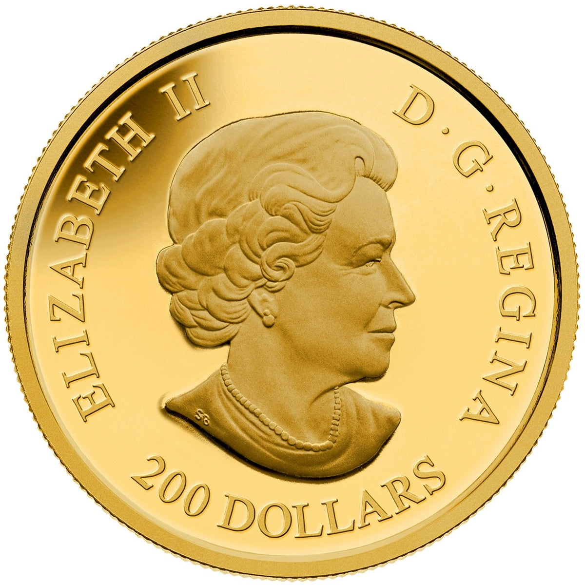 2014 Canada $200 White-Tailed Deer - Quietly Exploring Gold (No Tax)