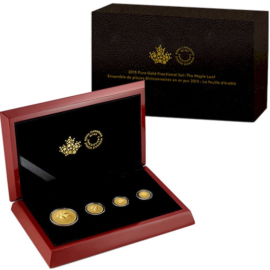 2015 Canada Pure Gold Fractional Set - The Maple Leaf (No Tax)