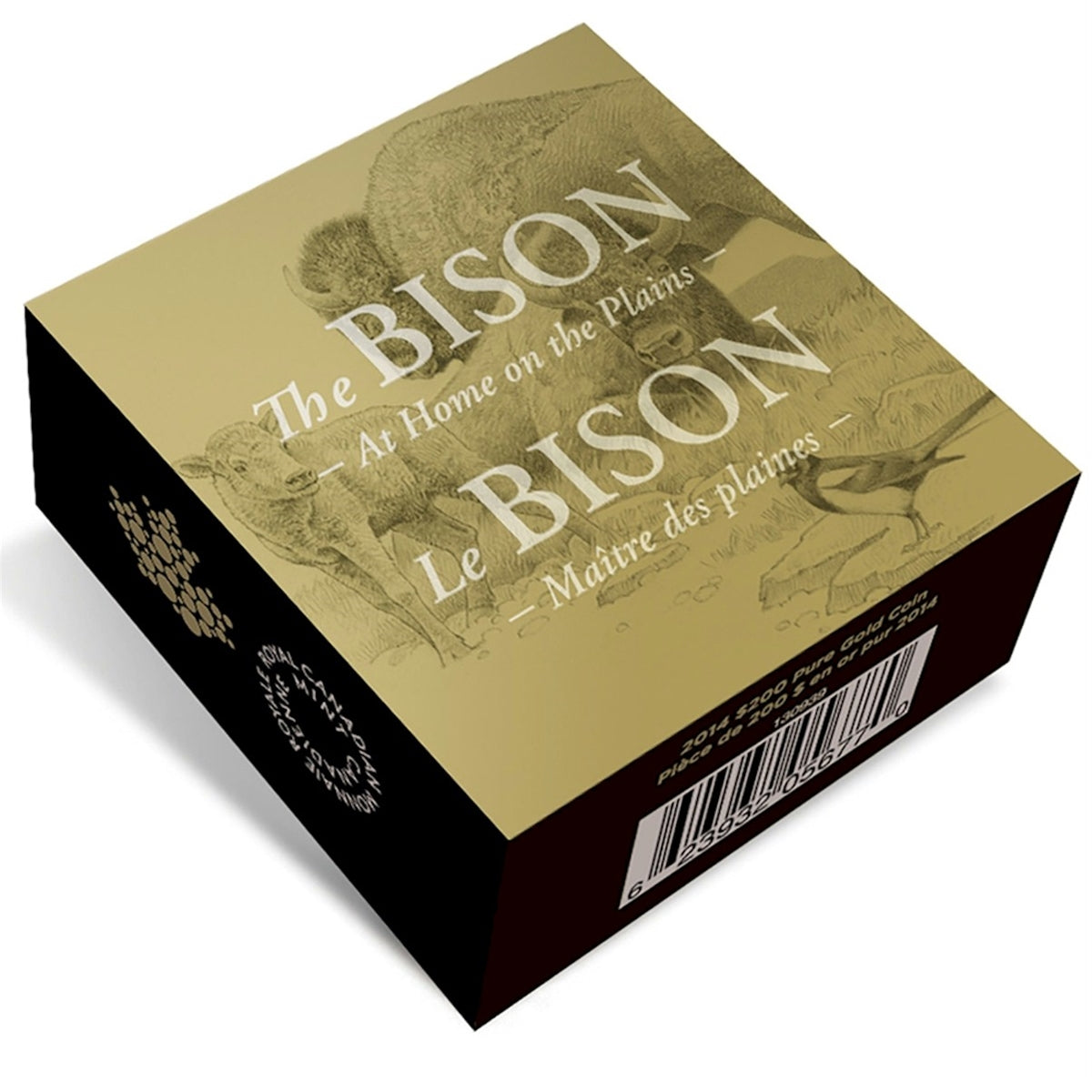 2014 Canada $200 The Bison - At Home On The Plains Gold (No Tax)