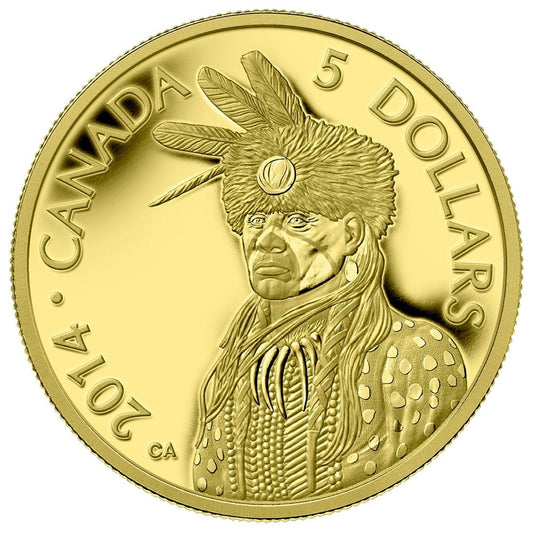 2014 Canada $5 Portrait of Nanaboozhoo 1/10oz Pure Gold Coin (TAX Exempt)