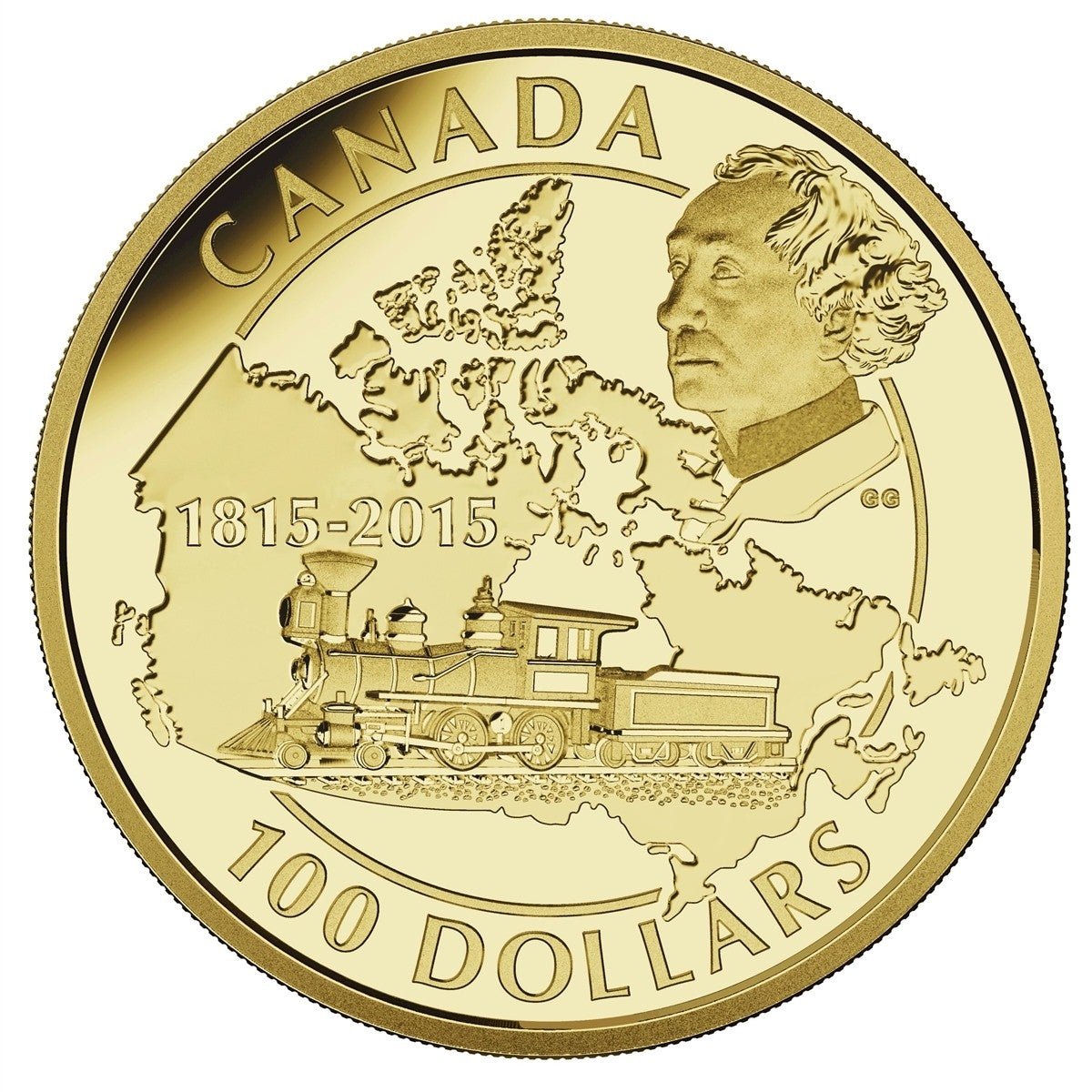 2015 Canada $100 200th Ann. Birth of Sir John A. Macdonald 14K Gold