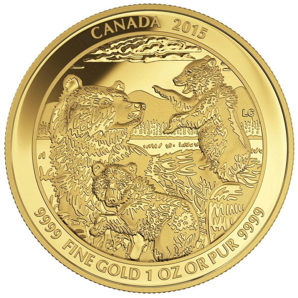 2015 Canada $200 Grizzly Bear The Clan Pure Gold Coin (No Tax) 145426