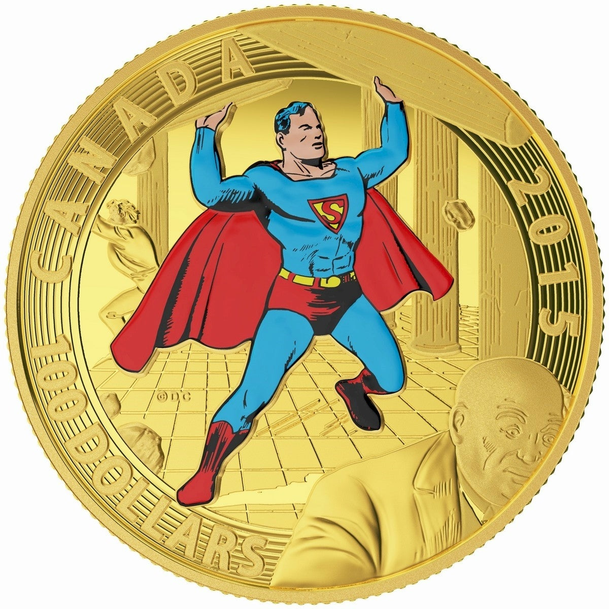 2015 Canada $100 Iconic Superman Comic Book Covers: Superman #4 14K Gold