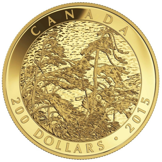 2015 Canada $200 Pine Island Georgian Bay - Tom Thompson Gold (No Tax)