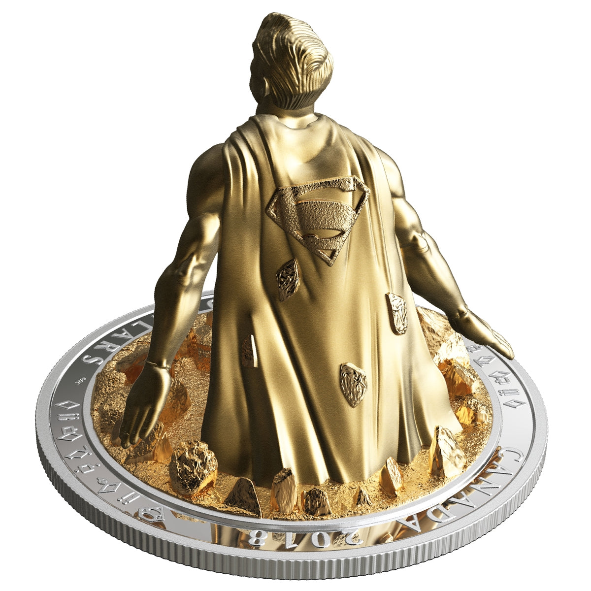2018 Canada $100 Superman: The Last Son of Krypton Fine Silver Sculpture Coin