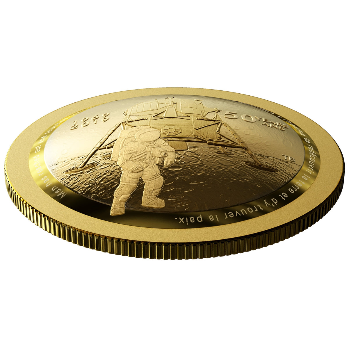 2019 Canada $100 50th Anniversary of the Apollo 11 Moon Landing Pure Gold (No Tax)