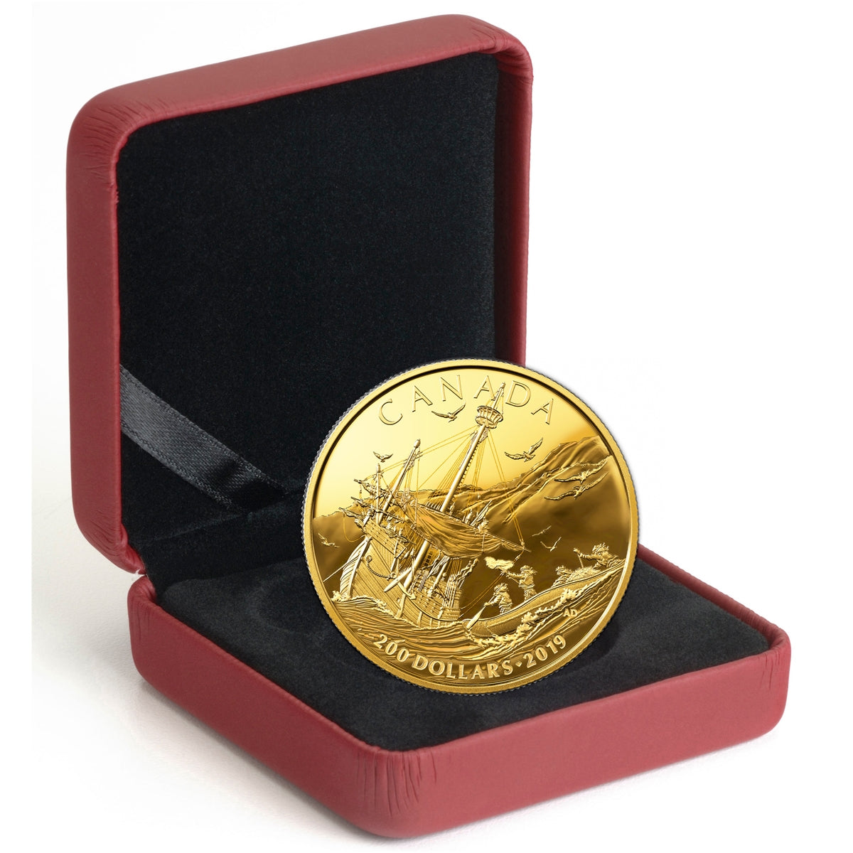 2019 Canada $200 Early Canadian History: Arrival of the Europeans Pure Gold (No Tax)