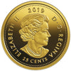 2019 Canada 25-cent Bouquet of Maple Leaves Pure Gold (No Tax)