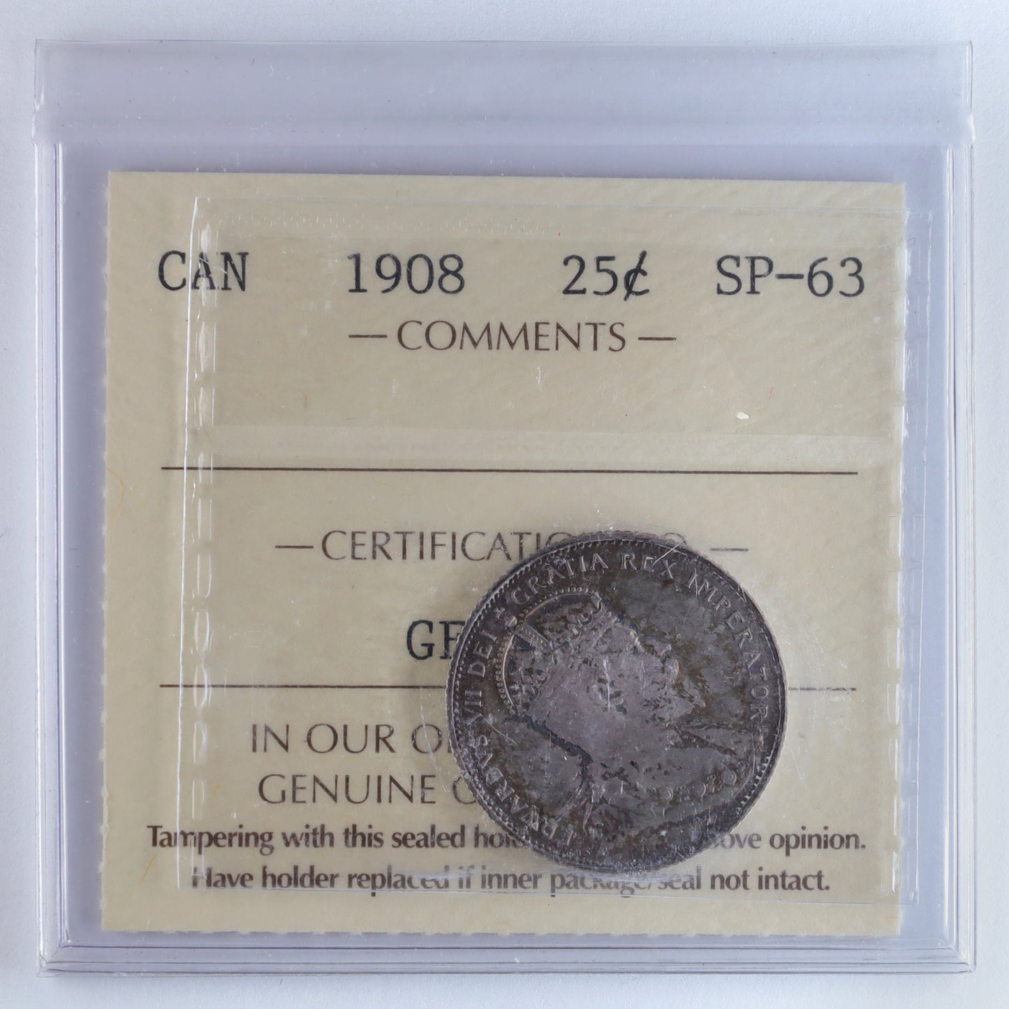 RARE 1908 Canada Specimen Set ICCS Certified SP63 & SP64 - Only 1,000 Minted!
