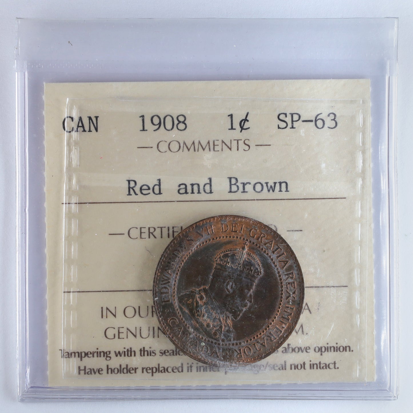 RARE 1908 Canada Specimen Set ICCS Certified SP63 & SP64 - Only 1,000 Minted!