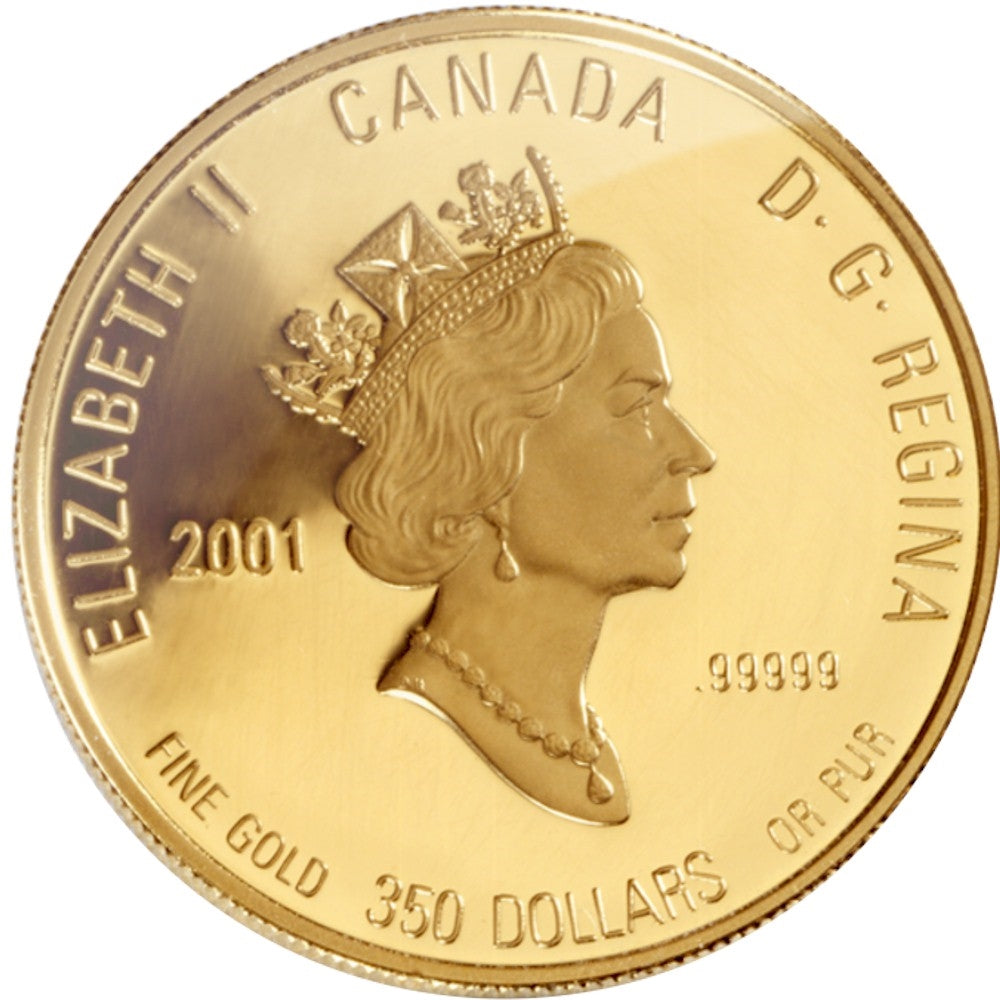2001 Canada $350 The Mayflower - Nova Scotia Fine Gold (TAX Exempt)