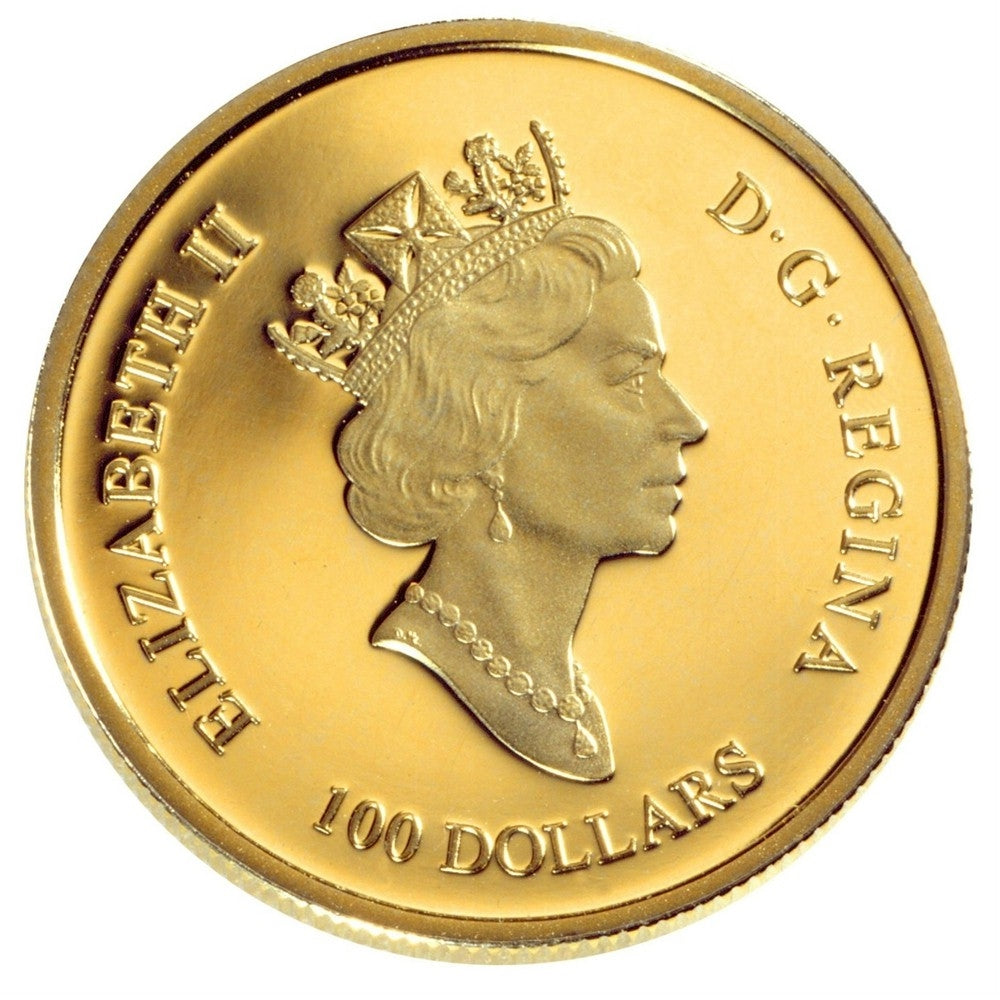2001 Canada $100 125th Anniversary of the Library of Parliament 14K Gold