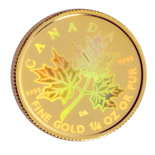 2001 Canada Hologram 1/4oz. Gold Maple Leaf (TAX Exempt)