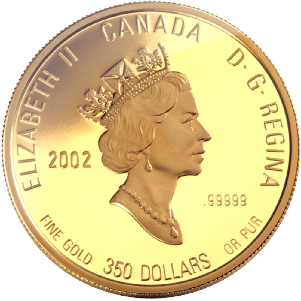 2002 Canada $350 The Wild Rose - Alberta Pure Gold (No Tax)