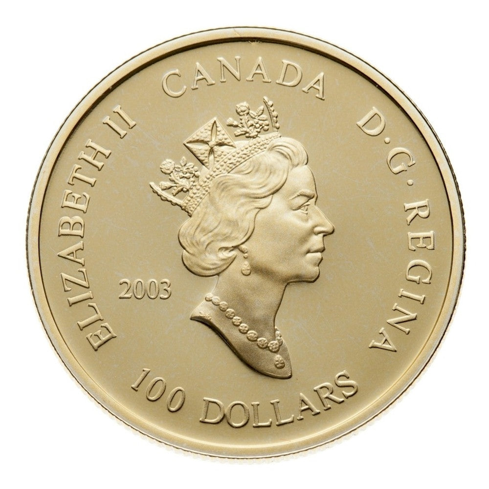 2003 Canada $100 Discovery of Marquis Wheat Centennial 14k Gold Coin