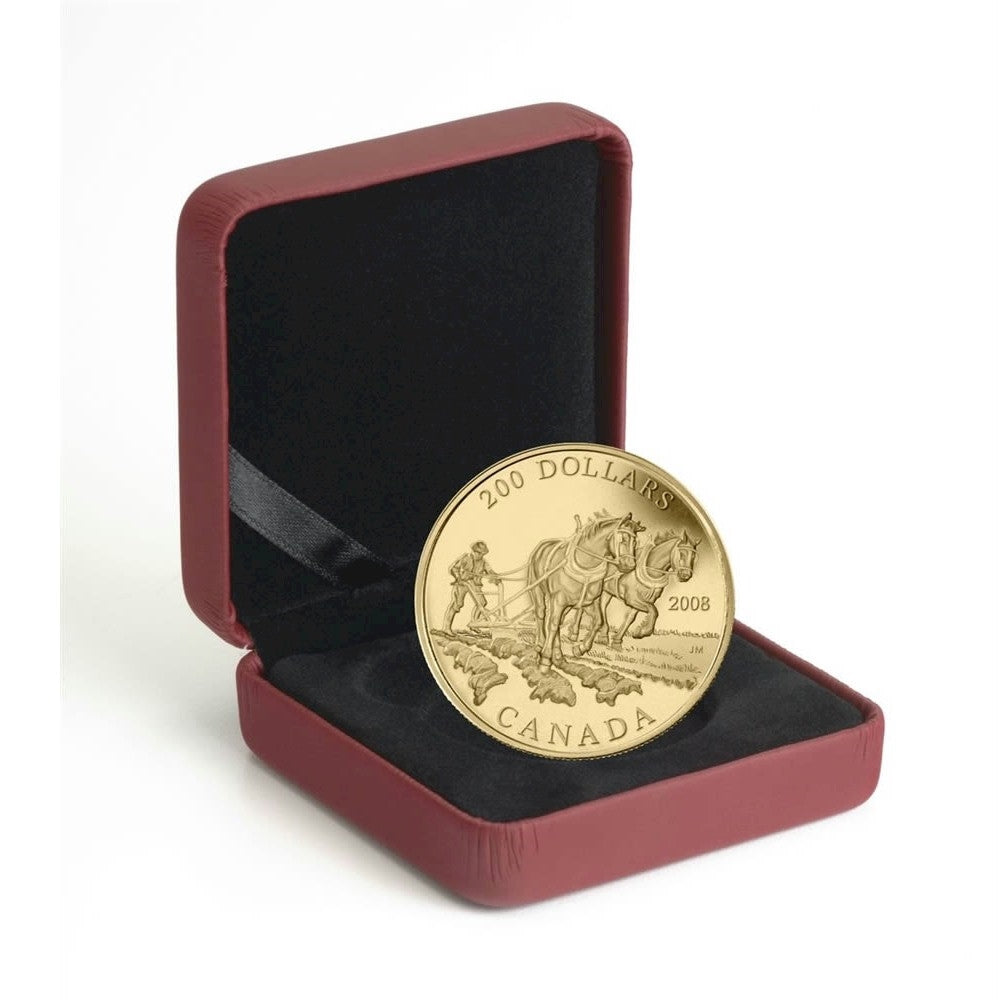 2008 Canada $200 Historical Commerce - Agriculture Trade 22K Gold