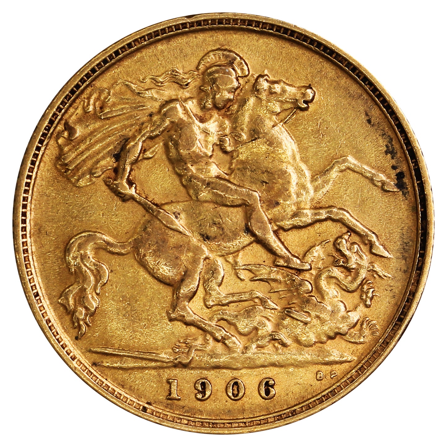 Great Britain 1906 Gold 1/2 Sovereign EF-AU (EF45)