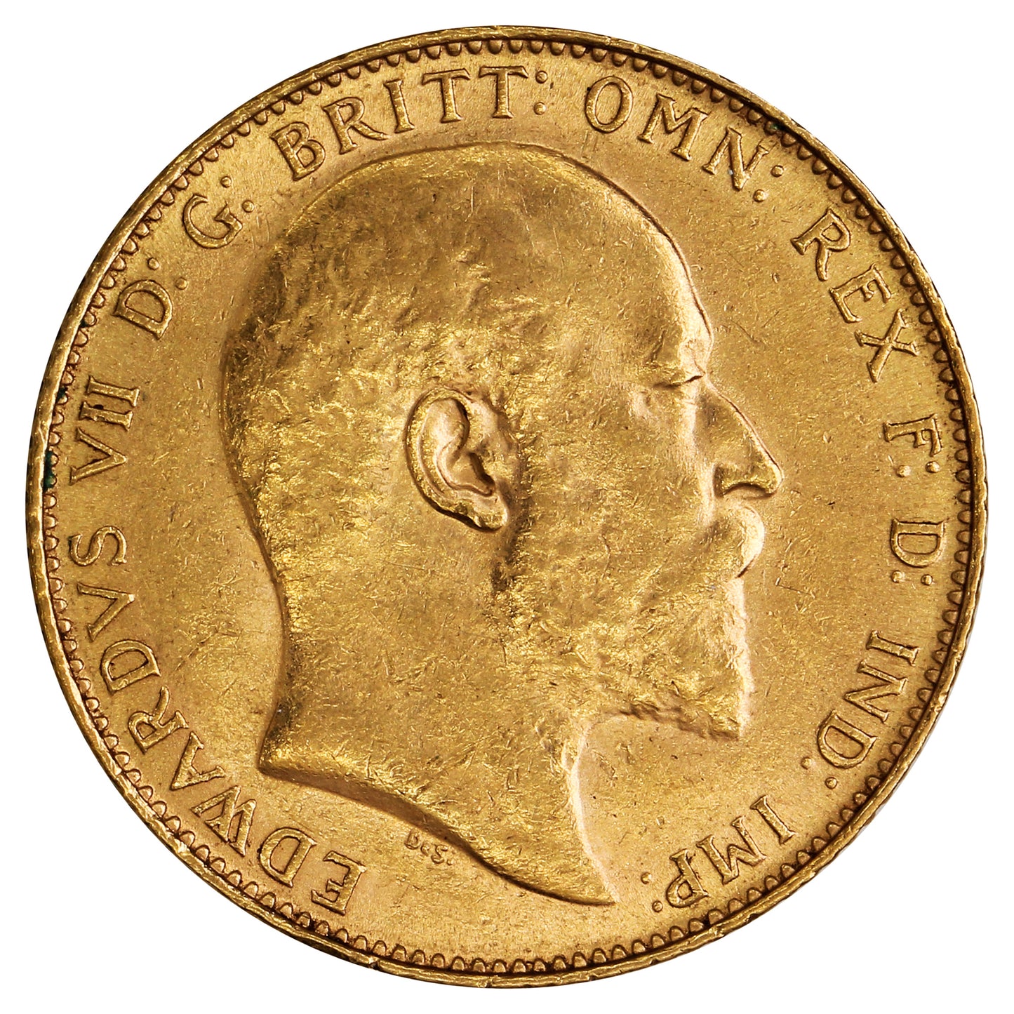 Great Britain 1907 Gold Sovereign AU-UNC (AU55)