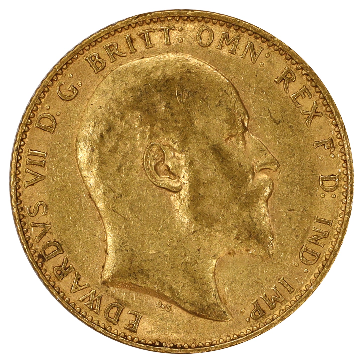 Great Britain 1909 Gold Sovereign EF-AU (EF45)